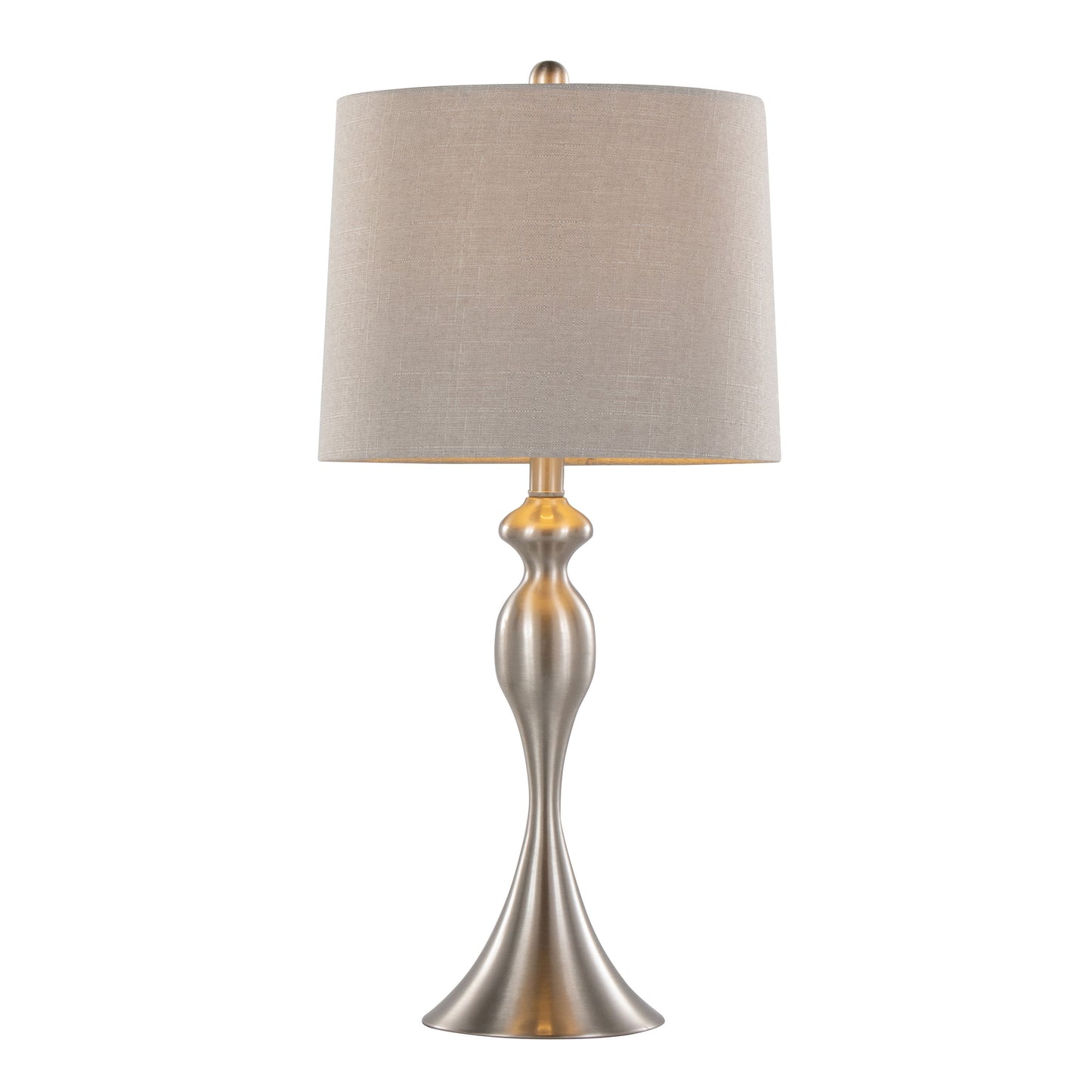 Ashland - Contemporary Table Lamp Laser Cut (Set of 2) - Nickel / Gray / Nickel