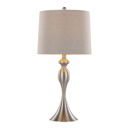 Ashland - Contemporary Table Lamp Laser Cut (Set of 2) - Nickel / Gray / Nickel
