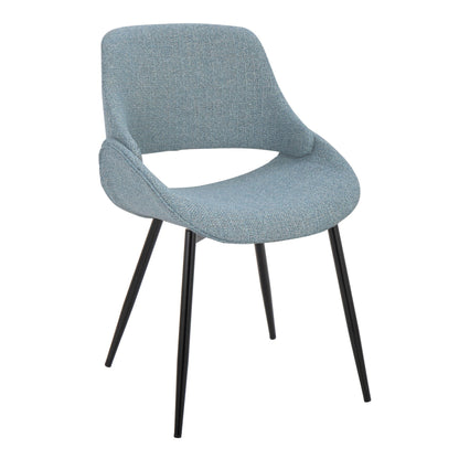 Fabrico - Mid-Century Modern Dining Chair (Set of 2) - Black / Blue
