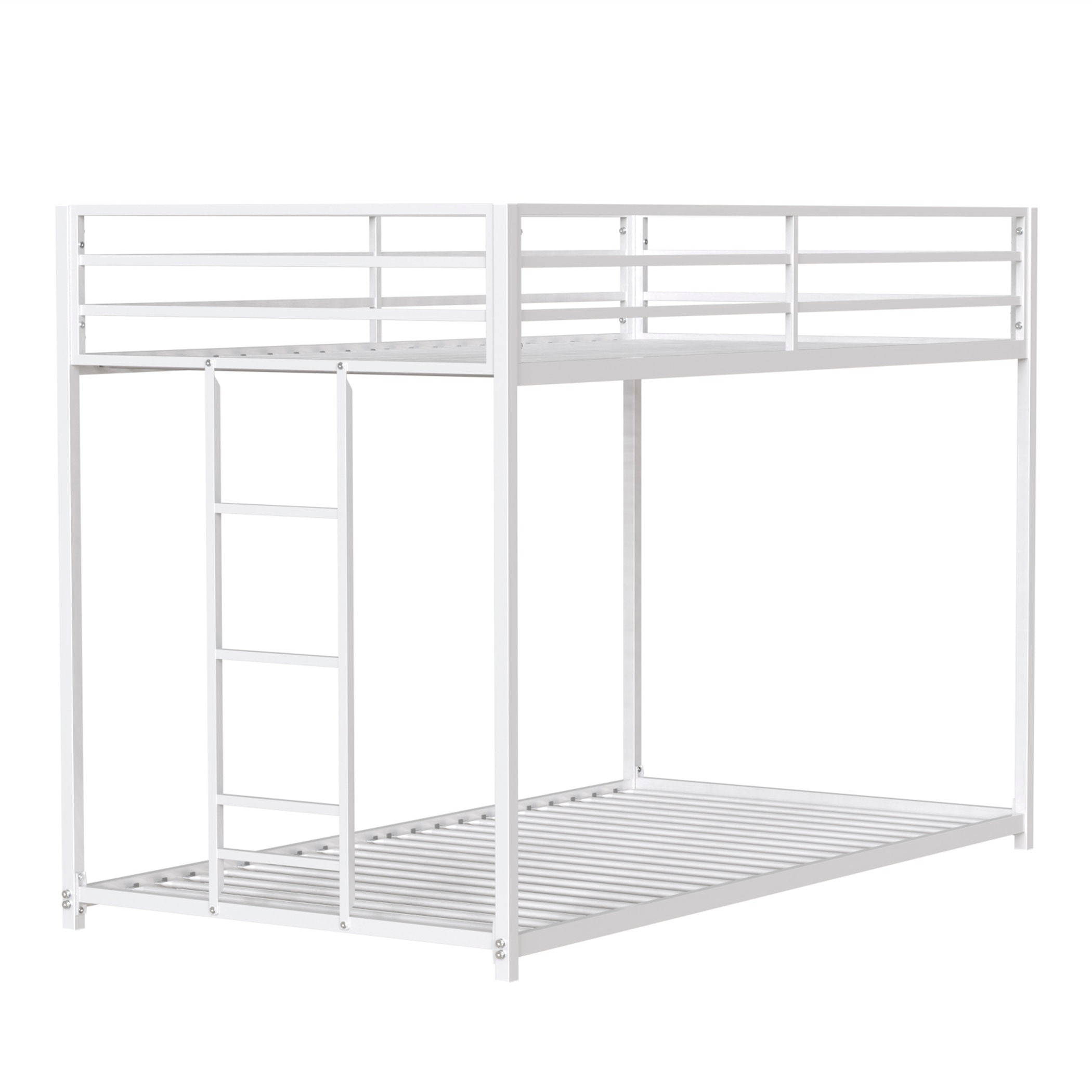 Adam - Twin Over Twin Metal Bunk Bed - White