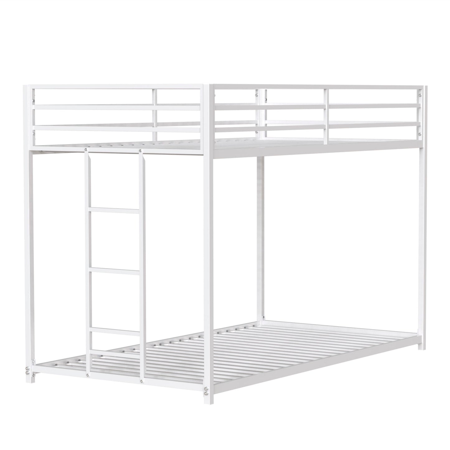 Adam - Twin Over Twin Metal Bunk Bed - White