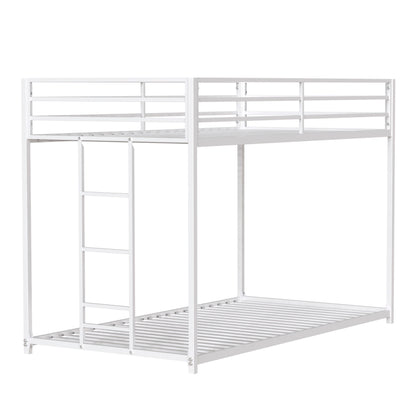 Adam - Twin Over Twin Metal Bunk Bed - White