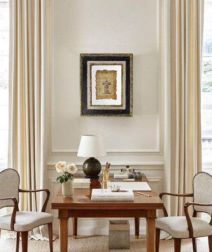 Lucian - Framed Antiqued Sculpture Print (Set of 2) - Multicolor