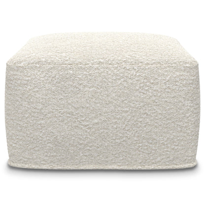 Chantal - Square Pouf - Ivory