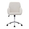 Adjustable Office Chair, Ergonomic Swivel Chair, Velvet Backrest Seat, Comfortable For Long Sitting - Beige