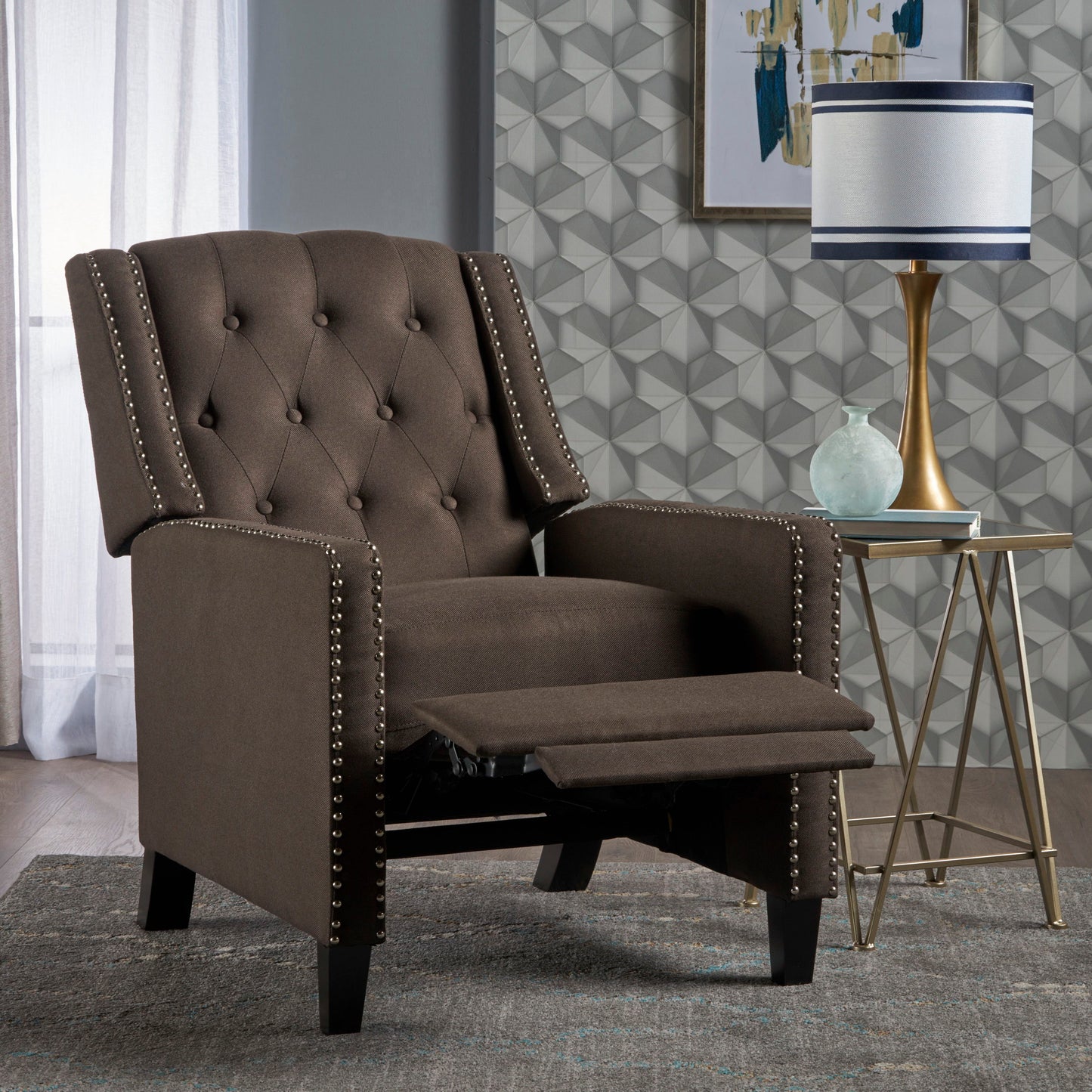 Classic Push Back Chair - Coffee