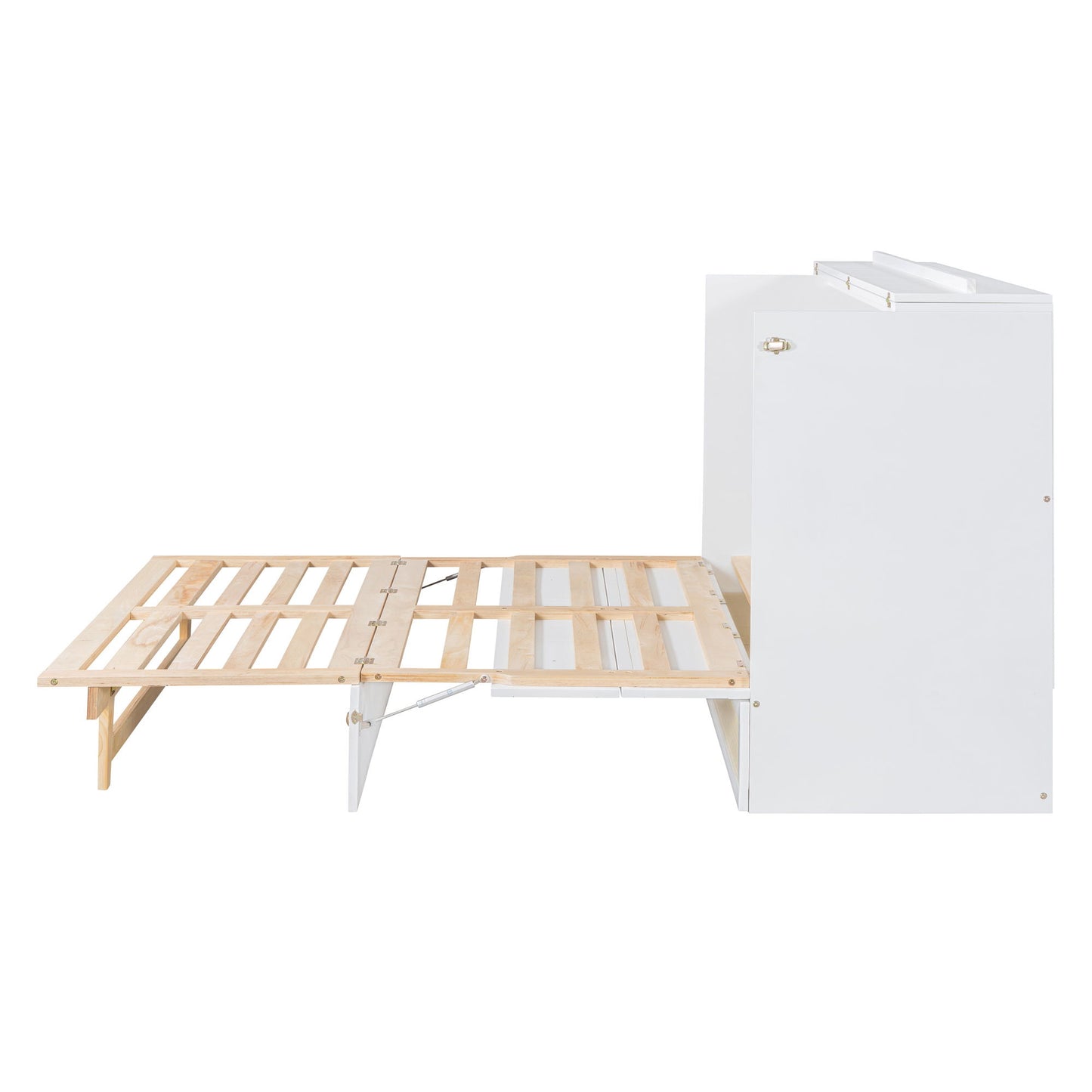 Queen Murphy Elegant Bed With Large Drawers - White