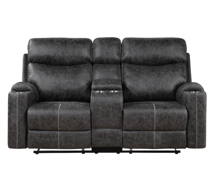 Hirah - 3 Piece Living Room Set - Dark Gray