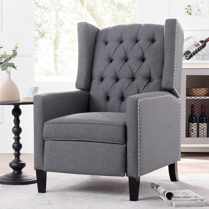 Manual Wing Chair Recliner - Gray