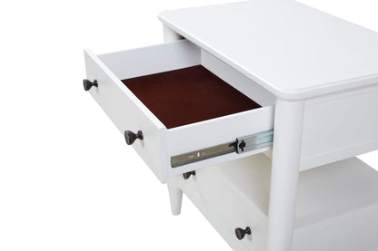 Open Nightstand With 2 Drawers - White