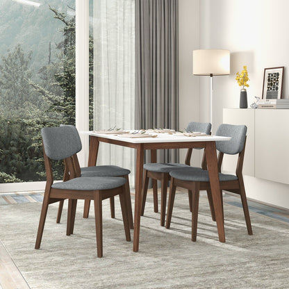 Carlos - Solid Back Side Chair (Set of 2) - Brown / Gray