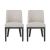 Modern Dining Chair With Durable Fabric Upholstery And Sturdy Wooden Frame (Set of 2) - Light Gray