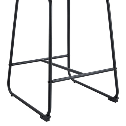 (Set of 2) Modern Minimalist Style Material Bar Stools, Suitable For Kitchen, Bar And Modern Home Design - White