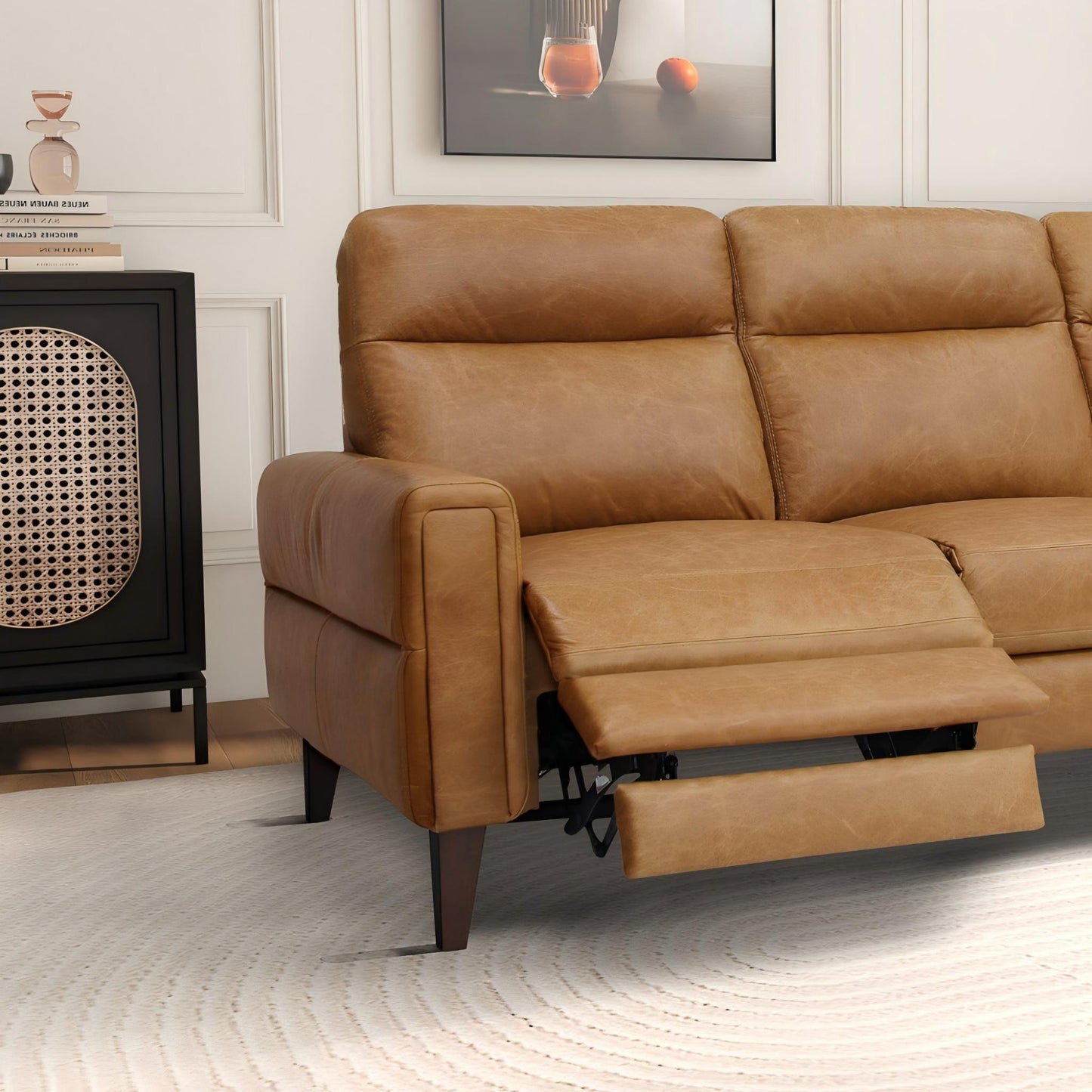 Elliot - Incliner Sofa Left - Waxy Tan