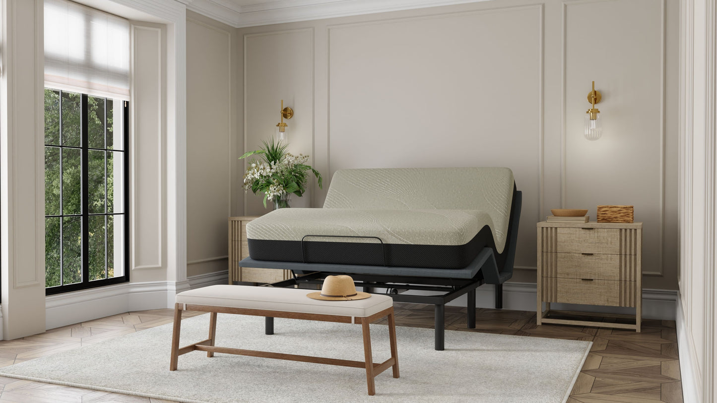 Gel Comfort - 10" Queen Medium Firm Mattress - Black / Gray