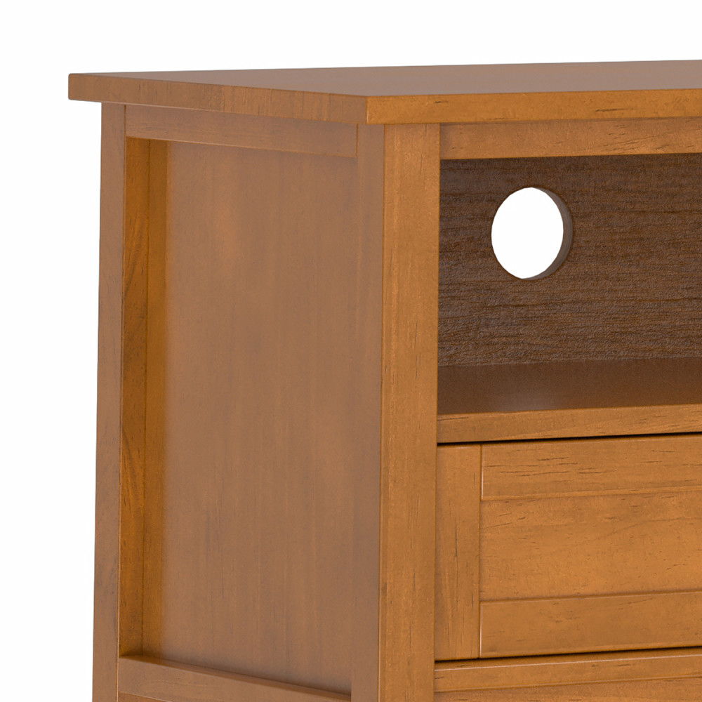 Warm Shaker - Low TV Media Stand - Light Brown