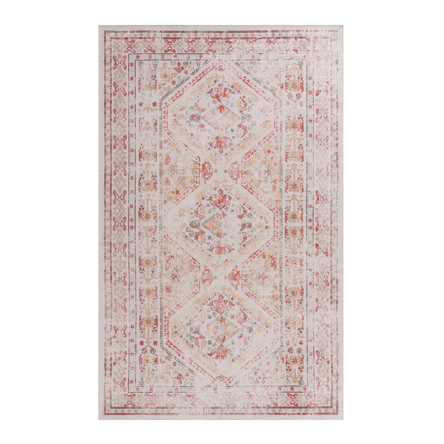 Maval - 5' X 8' Washable Area Rug - Beige