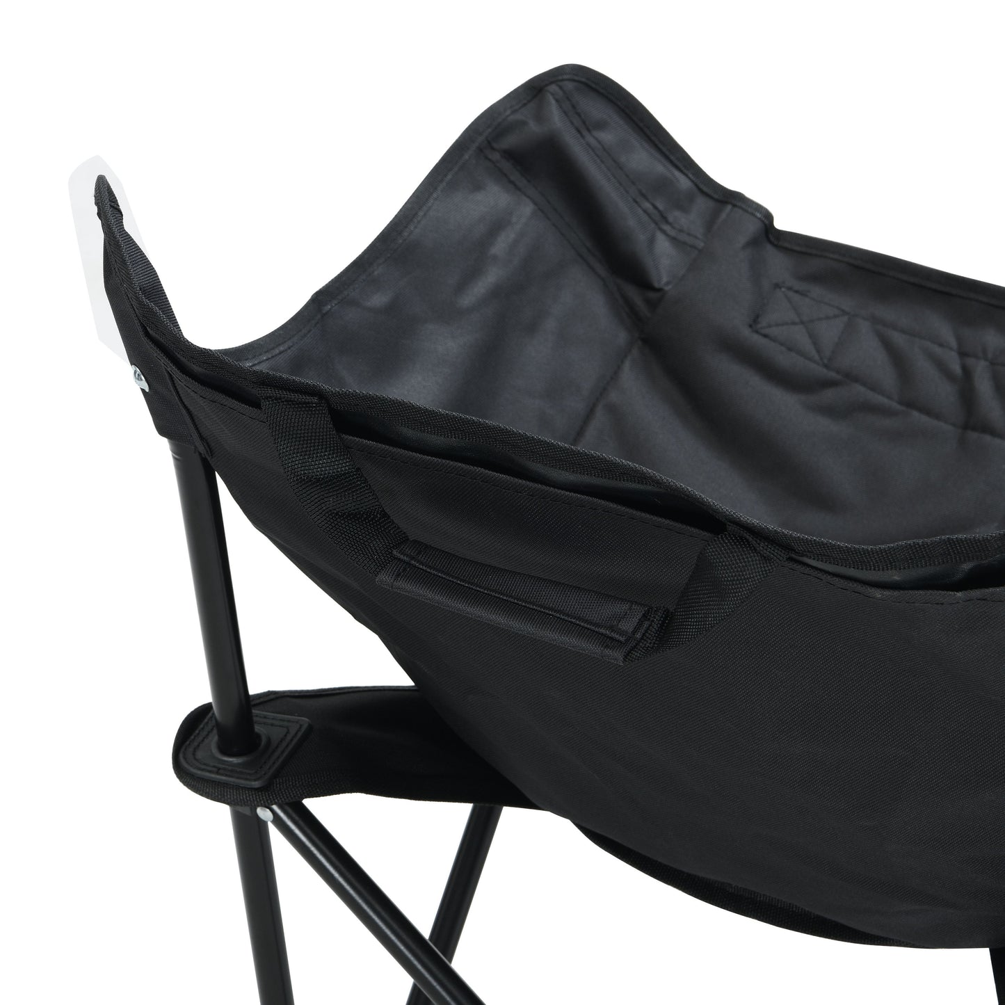 2 Pieces Outdoor Portable Folding Camping Chairs With Carry Bag - Black