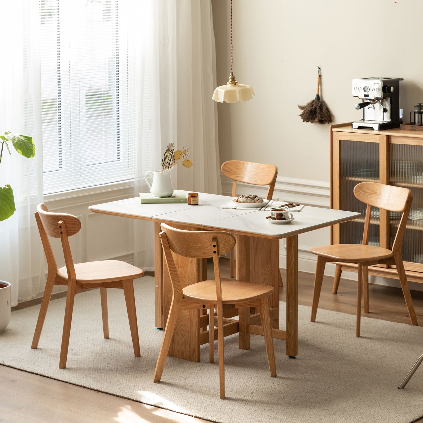 Simple Dining Chair, Solid Chair Table For Living Room Chair - Natural