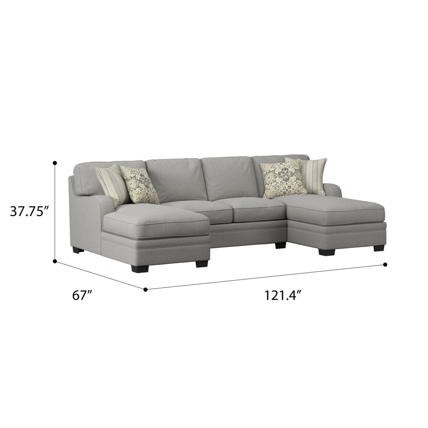 Berza - U Shaped Sectional - Gray