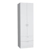 Armoire Wardrove, Hanging Rod, 2 Drawers, 1 Shelf - White
