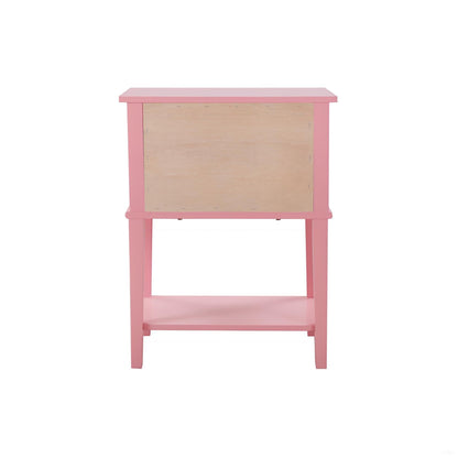 Vibrant Contemporary Nightstand - Pink