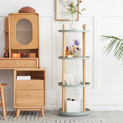 Storage Shelf, 360ÔøΩÔøΩÔøΩÔøΩÔøΩÔøΩÔøΩÔøΩÔøΩÔøΩÔøΩÔøΩÔøΩÔøΩÔøΩ Rotating Bookshelf, 4 Tier Bookcase With Large-Capacity Storage Space, Multifunctional Storage Rack, Compact Design For Living Room - Natural
