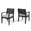 Outdoor Dining Chair (Set of 2) - Dark Gray / Light Gray - Dark Gray