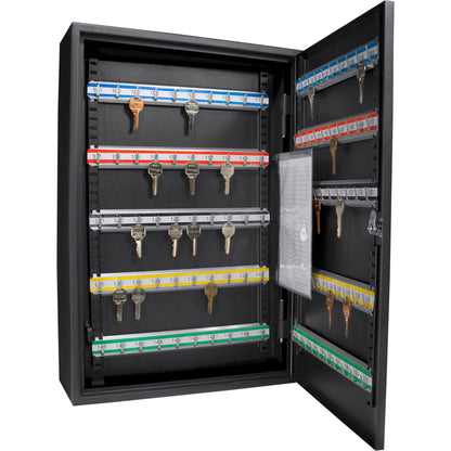 200 Key Adjustable Key Cabinet With Key Lock - Black