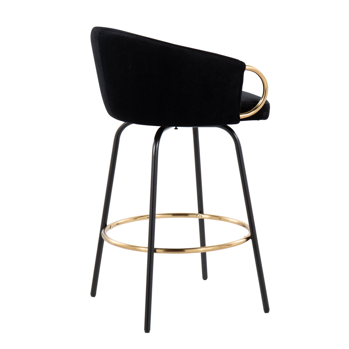 Claire - Contemporary / Glam Counter Stool (Set of 2) - Black / Gold