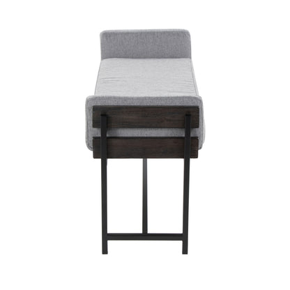 Kari - Farmhouse Bench - Black / Gray / Light Gray