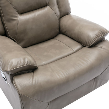 360ÔøΩÔøΩ Swivel And Rocking Home Theater Recliner Manual Recliner Chair With A Led Light Strip For Living Room - Gray