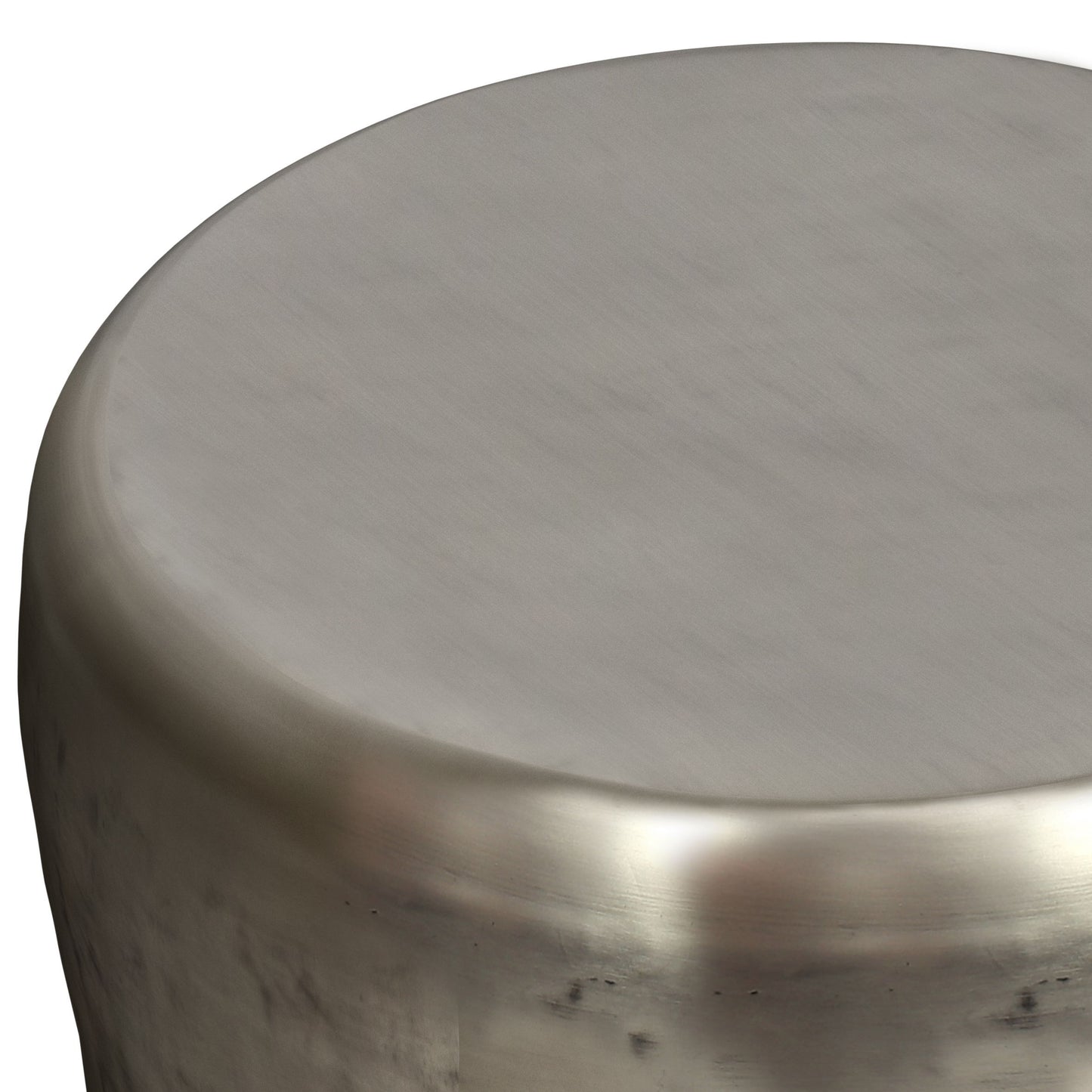Garvy - Metal Side Table - Antique Silver