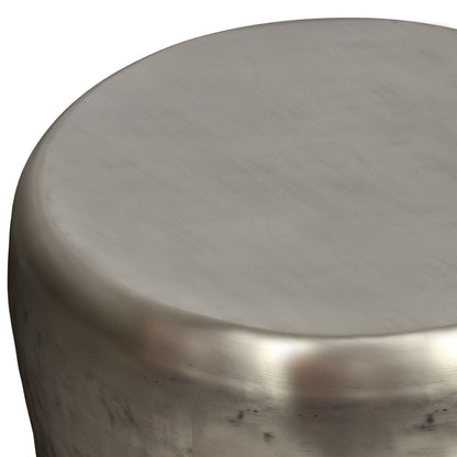Garvy - Metal Side Table - Antique Silver