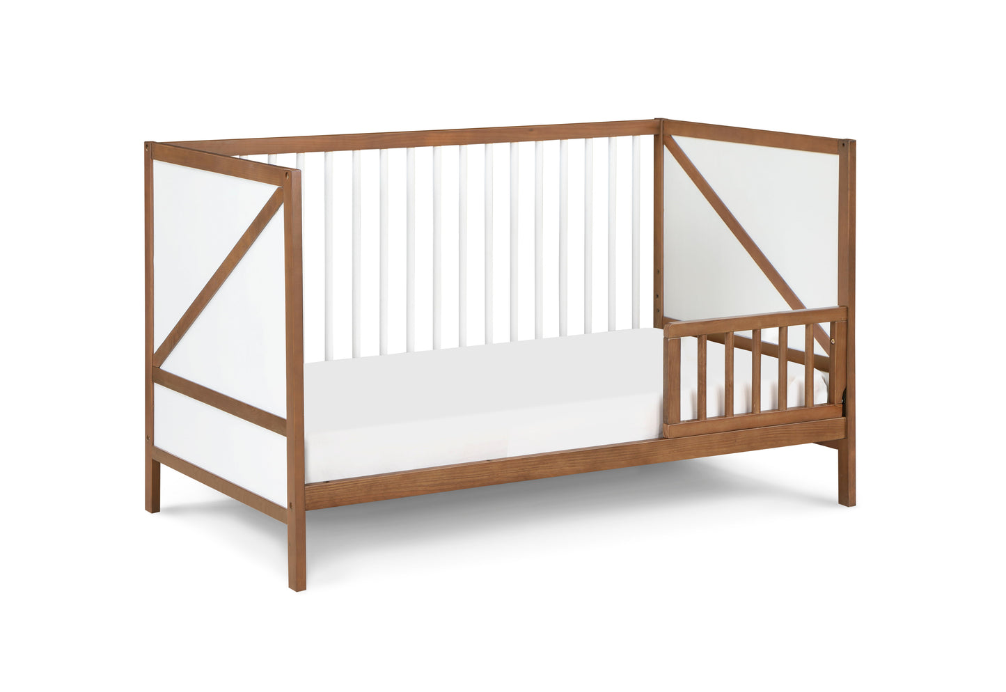 Pixie Zen - 3 In 1 Crib - Walnut / White