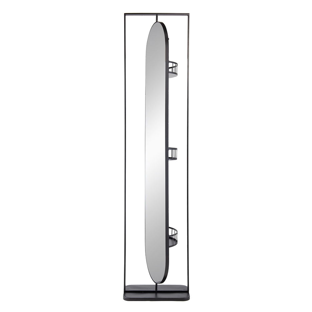 Full Length Standing Mirror, 360ÔøΩÔøΩÔøΩÔøΩÔøΩÔøΩÔøΩÔøΩÔøΩÔøΩÔøΩÔøΩÔøΩÔøΩÔøΩ Swivel Floor Mirror For Bedroom - Black