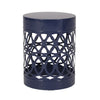 Outdoor, Metal End Table Large - Navy Blue
