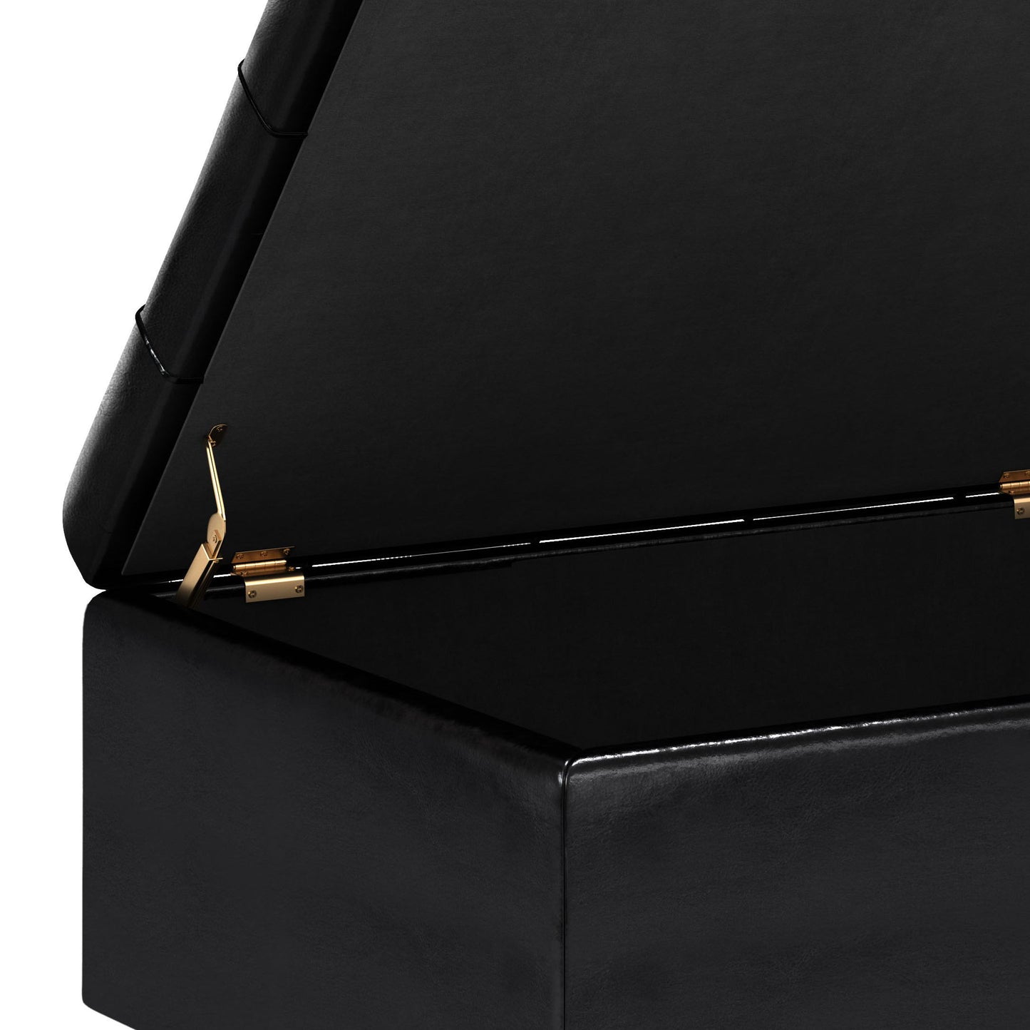 Harrison - Small Coffee Table Storage Ottoman - Midnight Black