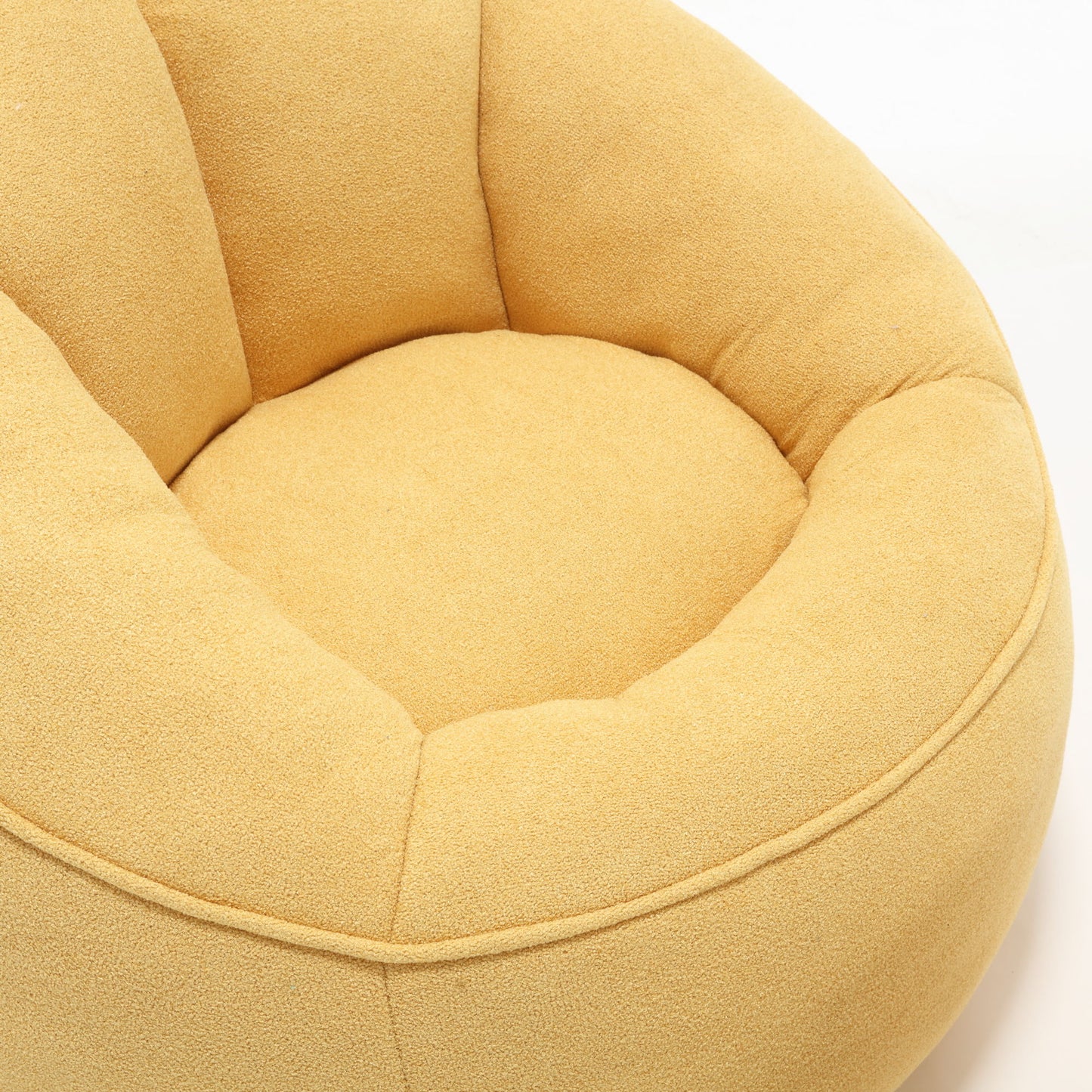 Bedding Bean Bag Sofa Chair High Pressure Foam Bean Bag Chair Adult Material With Padded Foam Padding Compressed Bean Bag With Footrest - Yellow