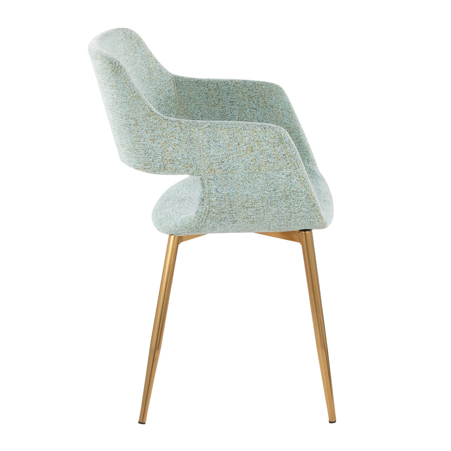 Margarite - Contemporary Dining / Chair (Set of 2) - Gold / Light Green