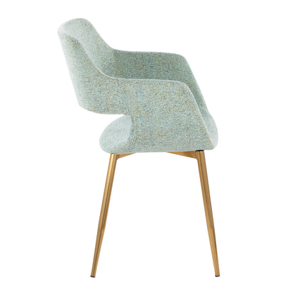 Margarite - Contemporary Dining / Chair (Set of 2) - Gold / Light Green