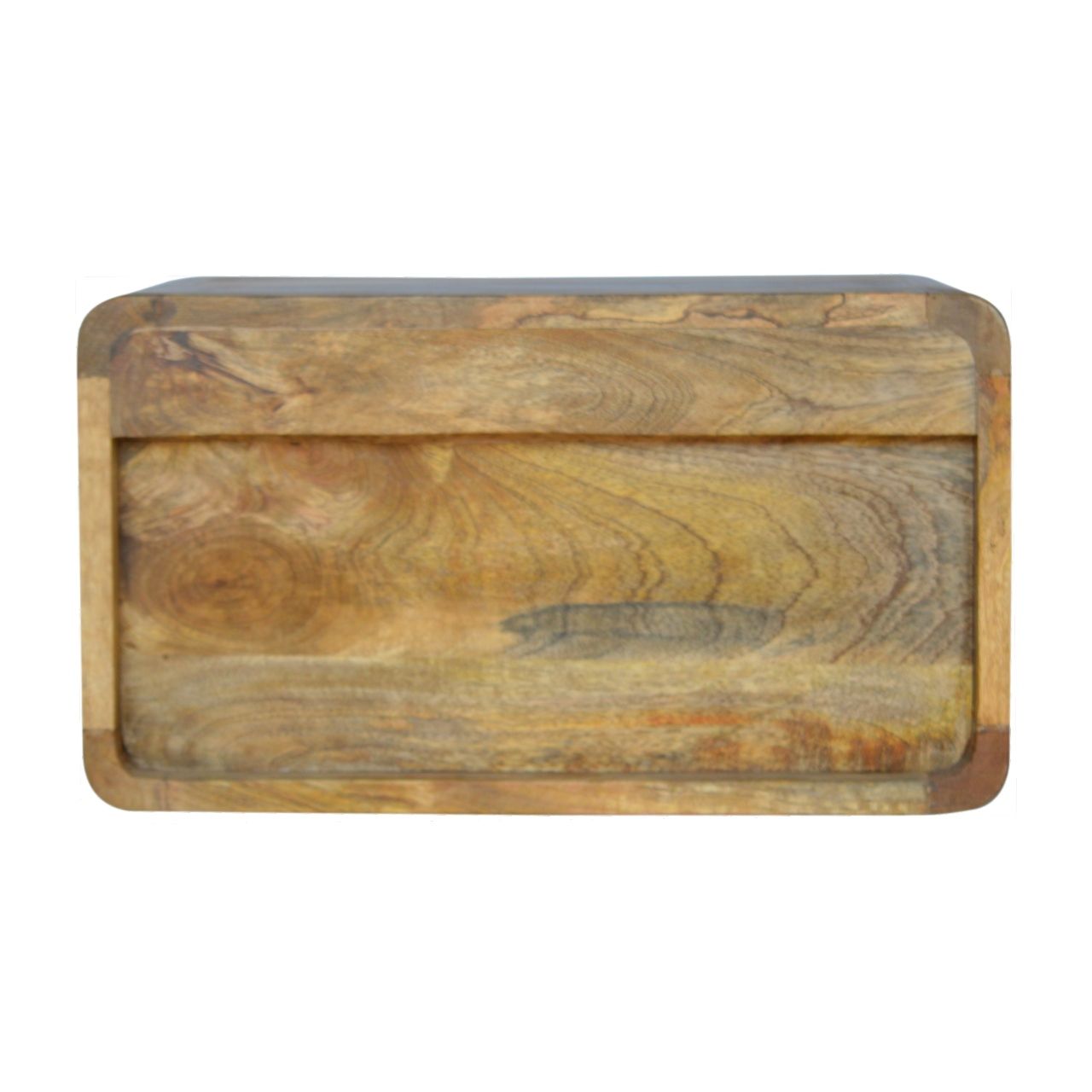 Floating Curve Open Slot Nightstand - Oak