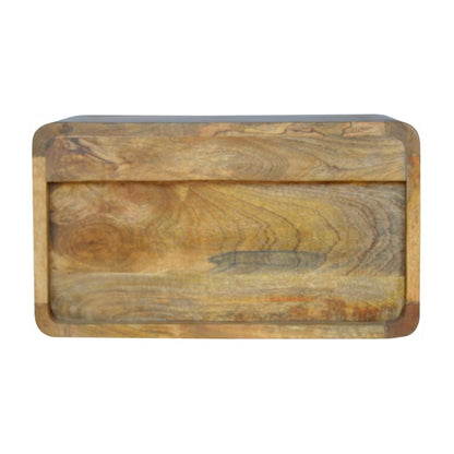 Floating Curve Open Slot Nightstand - Oak
