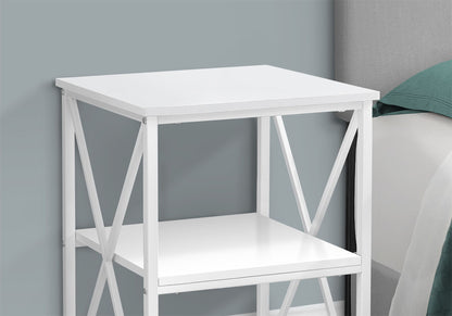 Accent Table, Side Contemporary And Modern - White