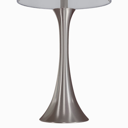 Lenuxe - Contemporary Table Lamp (Set of 2) - Nickel / Gray Sparkly / Silver Metallic Threading