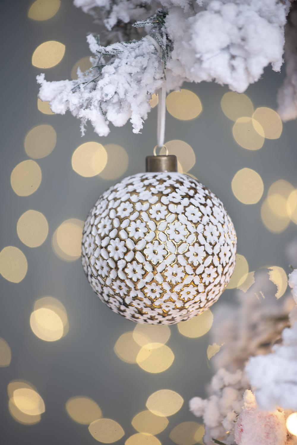 Christmas Ball Ornaments, Glass Decorative Hanging Ball Christmas Tree Ornaments For Holiday Party Decorations (Set of 6) - Multicolor