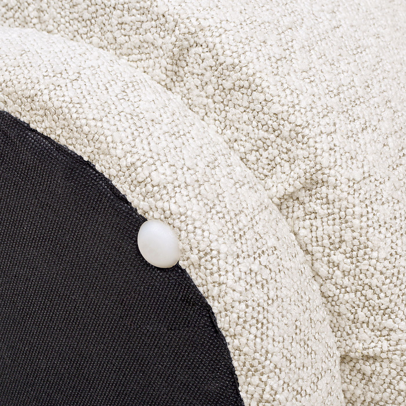 Fuji - Mushroom Footstool Ottoman - Ivory White