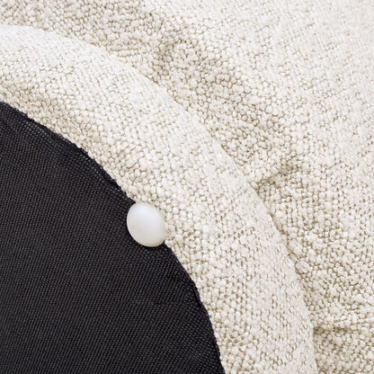 Fuji - Mushroom Footstool Ottoman - Ivory White