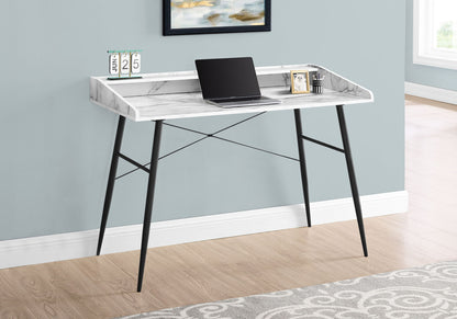 Computer Desk For Home Office, Laptop, Storage Shelves, Versatile Placement - White