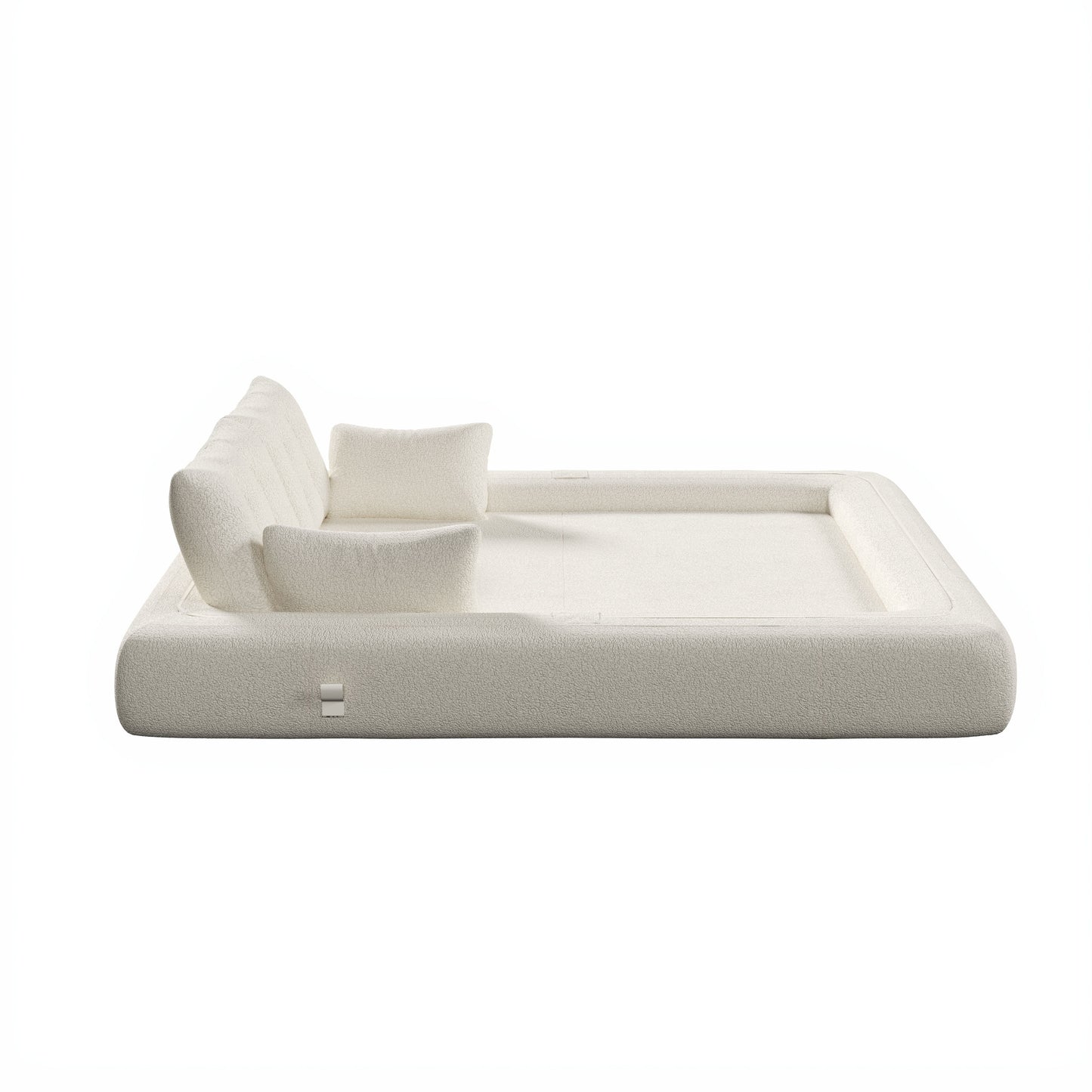 Human Dog Bed, Lazy Sofa Couch, Multifunctional Foldable Sofa Bed, 3 In 1 Teddy Fabric Sleeper Sofa Bed For Living Room Guest Bed, Playroom - Beige